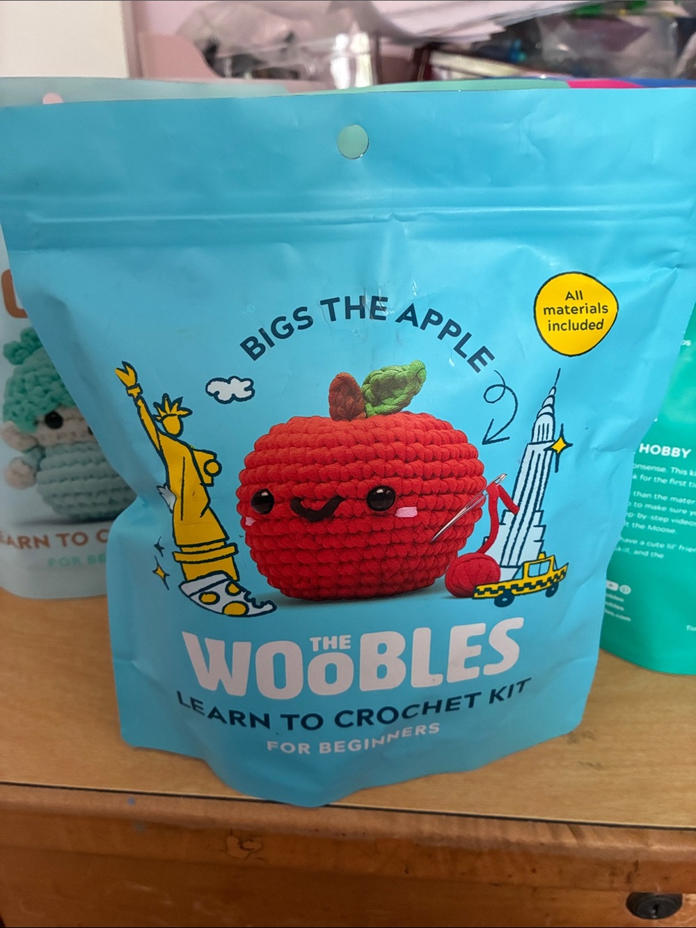 The Woobles "Bigs The Apple" Crochet Kit - Red Apple